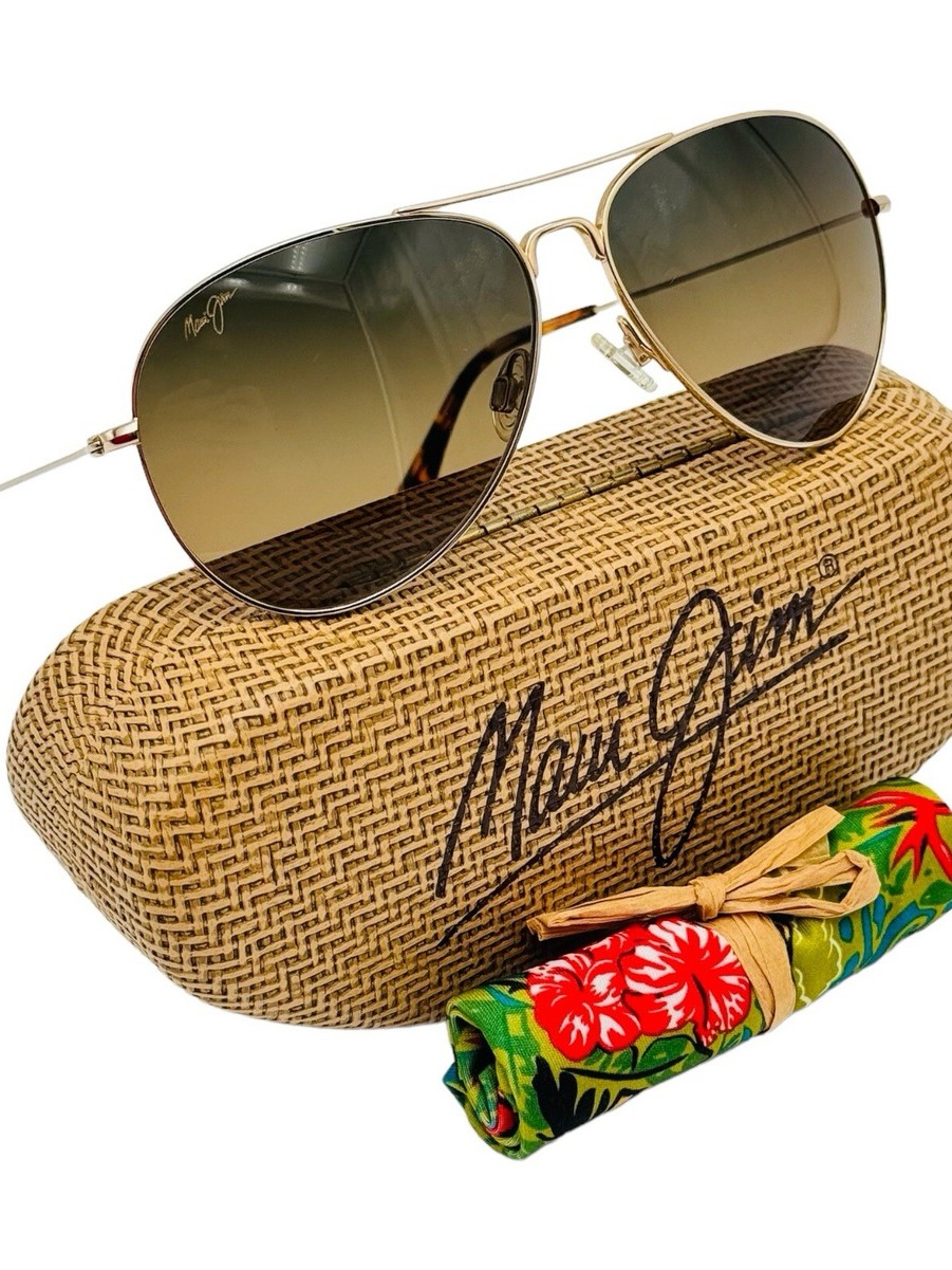 Maui Jim | Gold Aviator Sunglasses